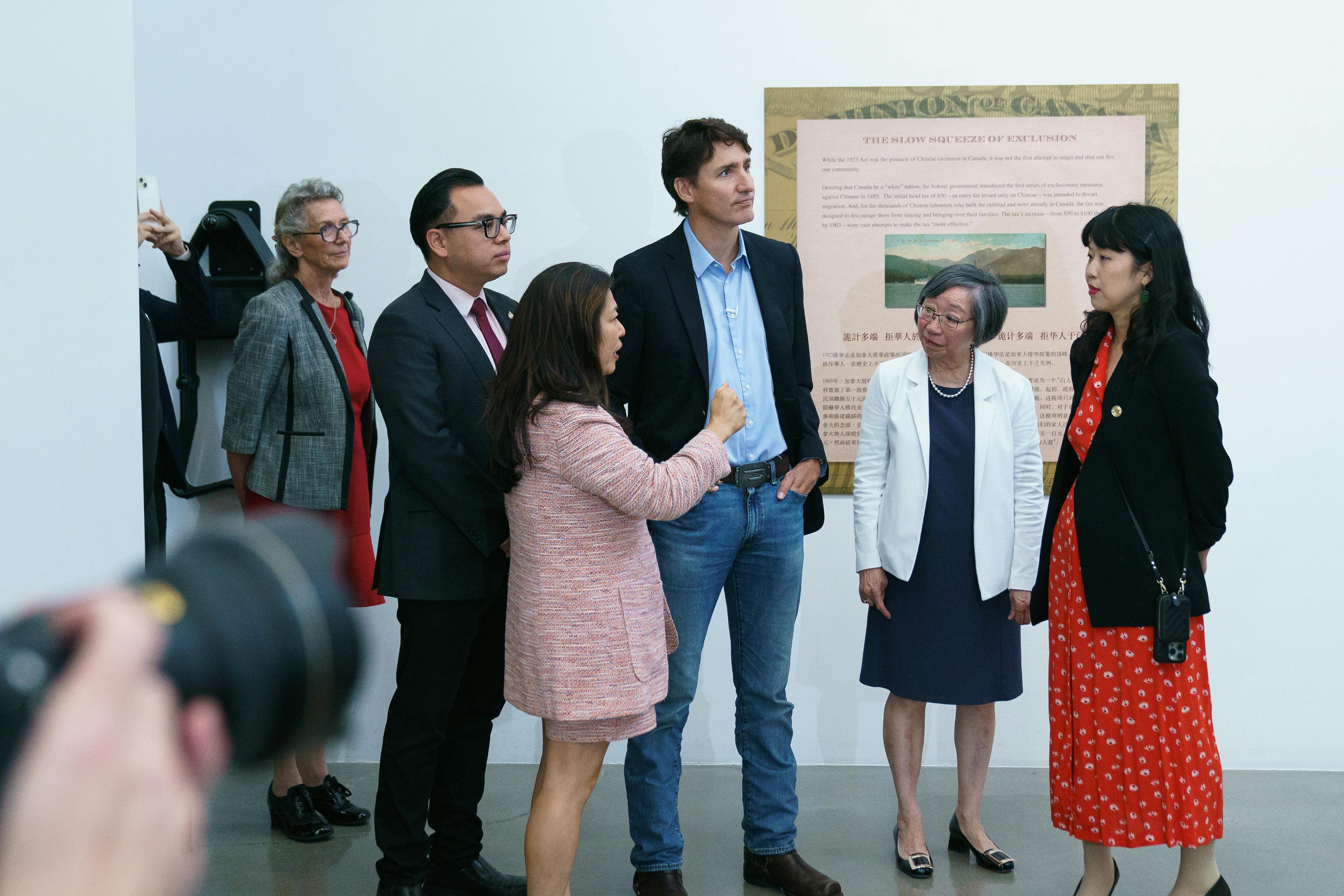 Prime Minister Justin Trudeau in the Chinese Canadian Museum