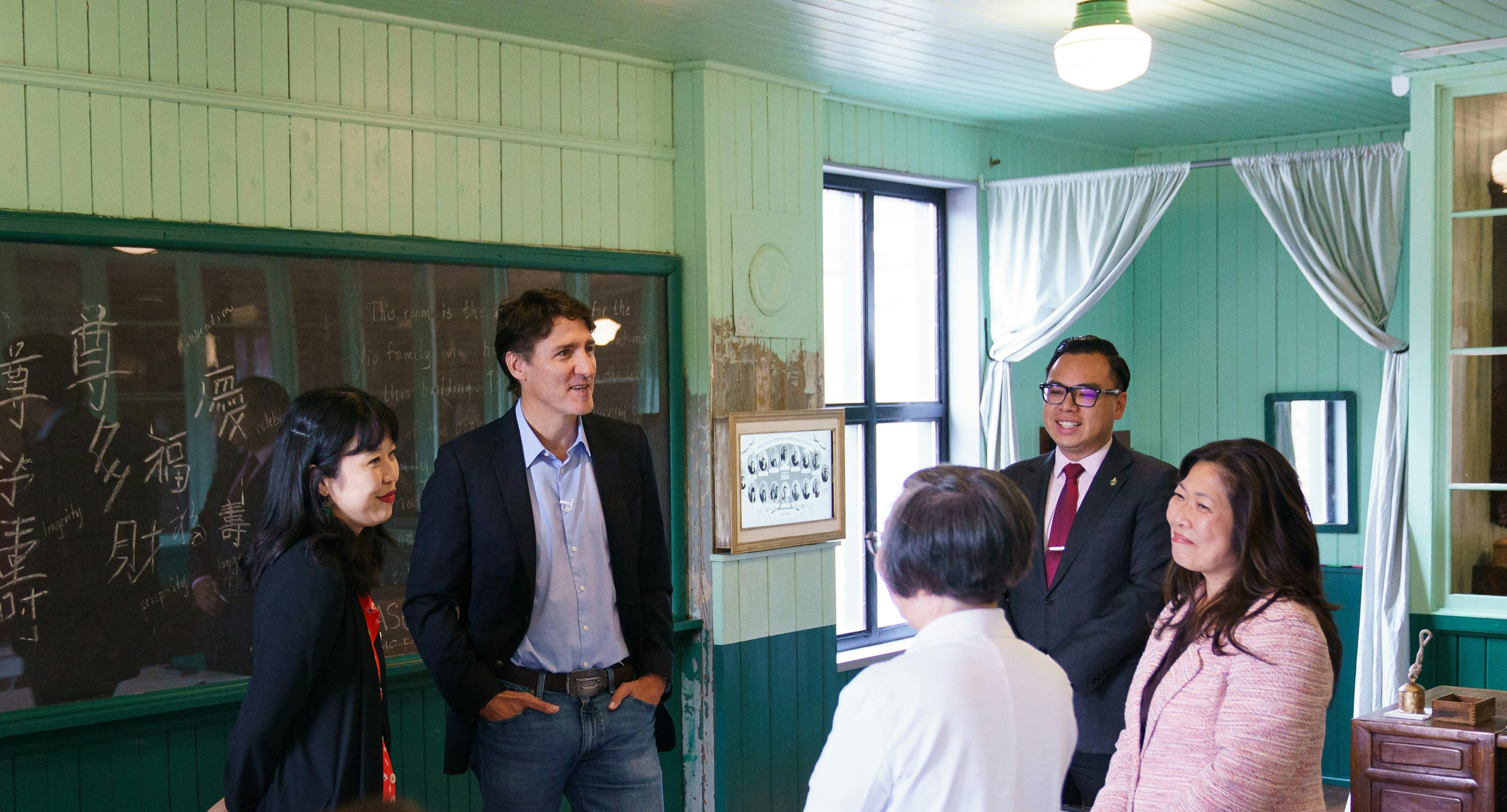 Prime Minister Trudeau in the Chinese Canadian Museum