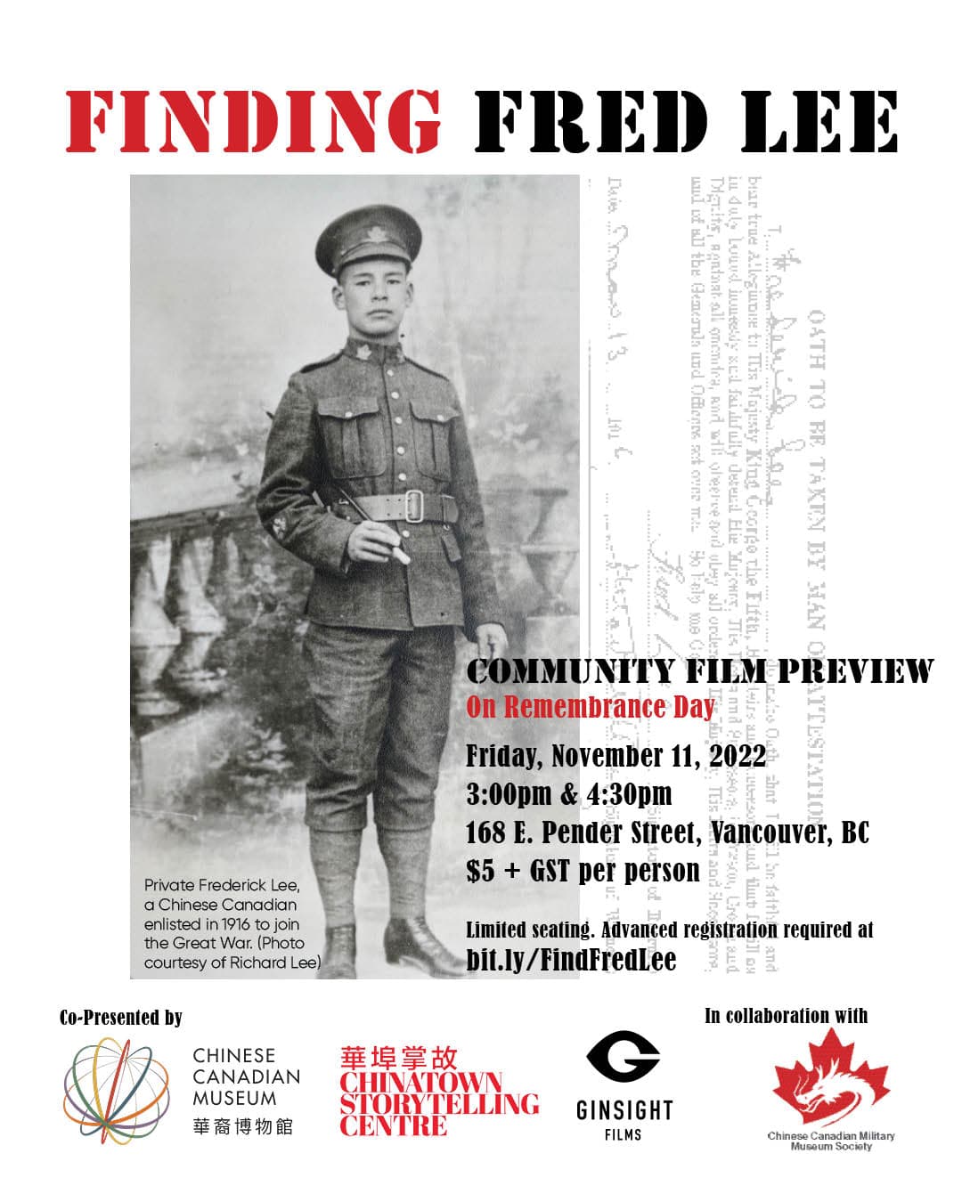 “Finding Fred Lee” – Community Film Preview